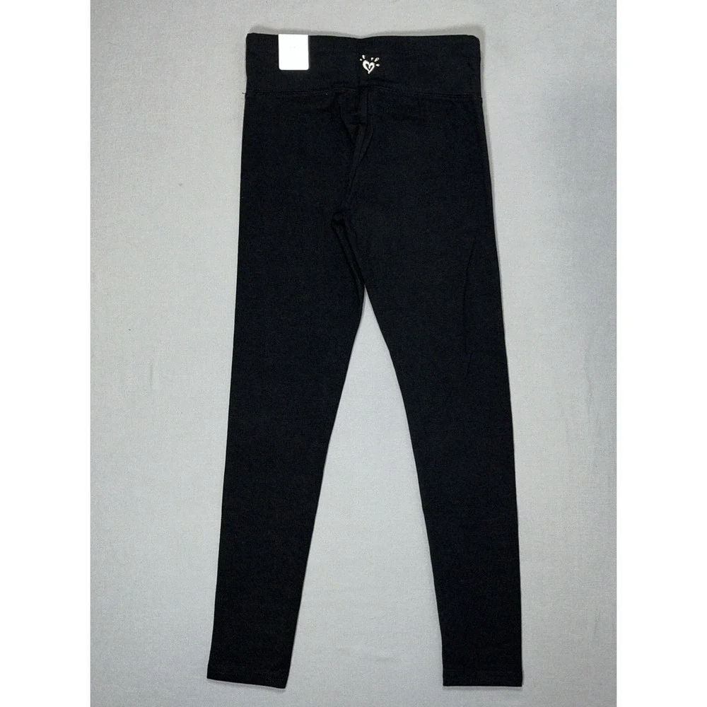 Justice Girls Leggings Lot 2 Black Gray High Waist Pedal Full Length Size 10 NWT